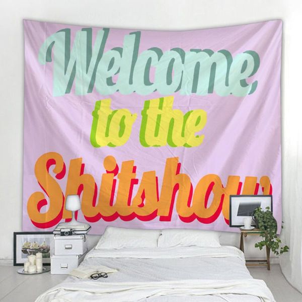

tapestries simple creative letters printing big wall mounted hippie hanging bohemian tapestry mandala art decoration