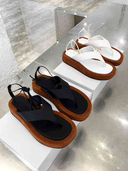 

slippers 2021 women's classic slippers flip flops genuine leather fashion comfortable sandals with complete packaging 0ml3, Black