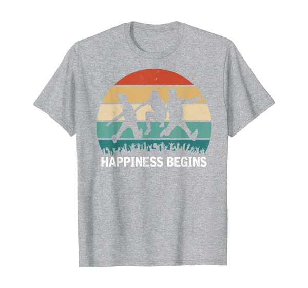 

vintage begins jonas retro tour 2019-happiness t-shirt, White;black