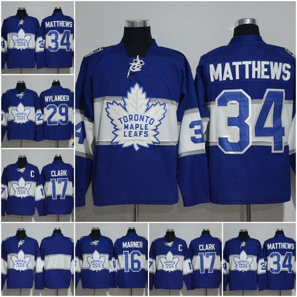 

toronto maple leafs ice hockey jerseys 34 auston matthews 16 mitchell marner 29 william nylander 44 rielly customize any number and name, Black;red
