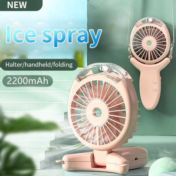 

electric fans fan protable air conditioning neck spray hand desk 4 in one usb mini battery for outdoor 3 seconds to cool