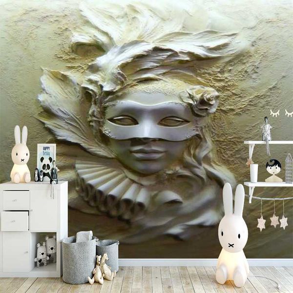 

wallpapers milofi 3d custom wallpaper windsand girl avatar background wall