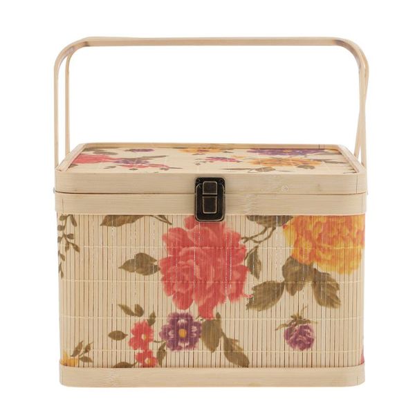 

1pc crab bamboo storage basket egg fruit zongzi container baskets