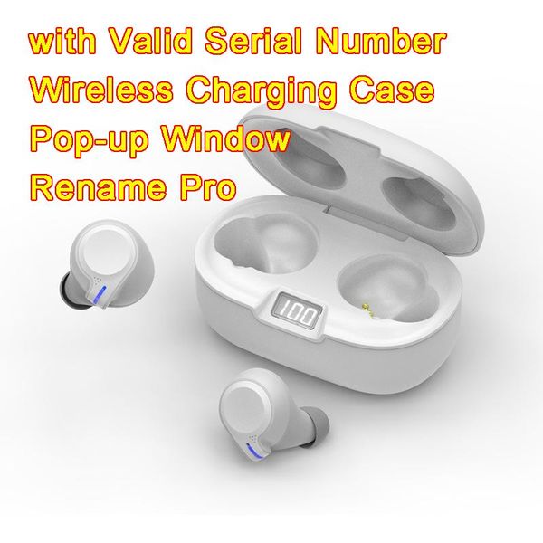

air gen 2/3 tws earphones rename pro pop up window bluetooth headphone auto paring wireless charging case earbuds