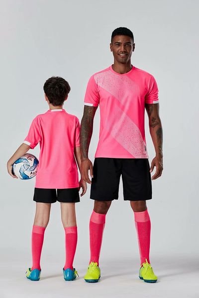 

#083 football uniform men+kids soccer jersey printing team custom track and field sports short-sleeved shirt, Black;yellow