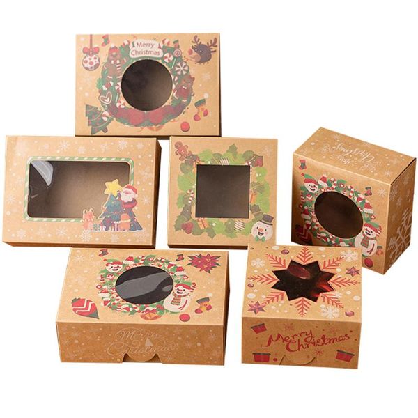 

xmas cupcake box baking dessert packing gift holding case random pattern wrap