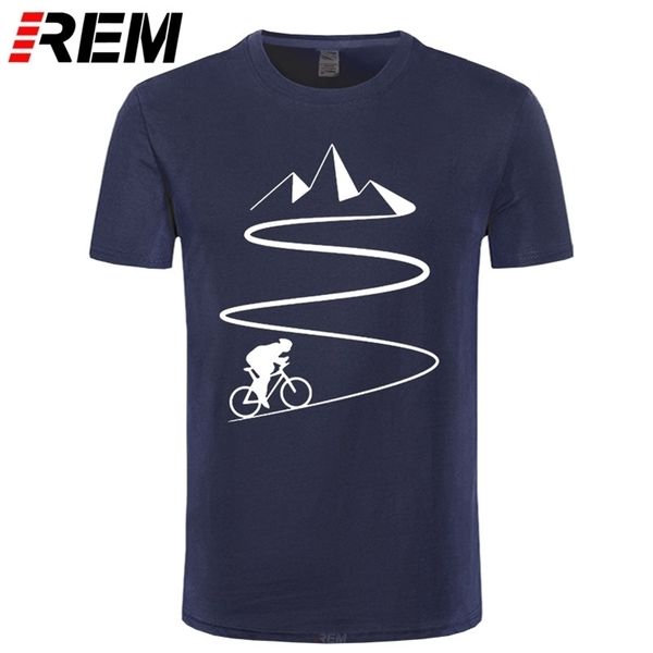 Mountain Bike Heartbeat Engraçado Motociclista T Shirt Plus Size Personalizado Manga Curta Bicicleta Masculina Ciclismo T-shirt Moda Família Algodão 210324