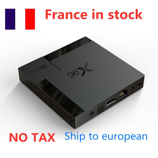 Enviar da frança X96 Mate TV Box 4GB ram 32GB 64gb Andriod 10 Allwinner H616 Dual-Wifi 2.4G 5G BT inteligente