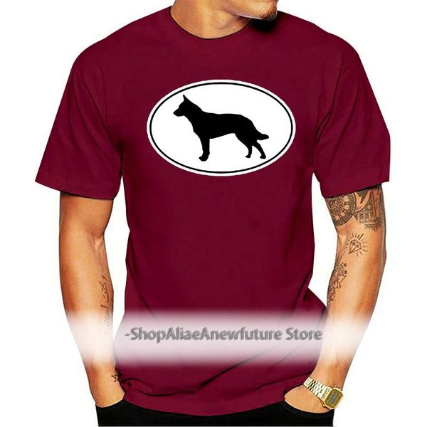 

men's t-shirts australian cattle dog euro oval t-shirt tee shirt sticker canine pet, White;black