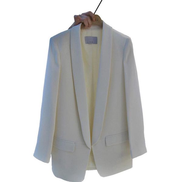 

women's blazer casual white long sleeve trailblazer small suit professional ladies jacket autumn suits & blazers, White;black