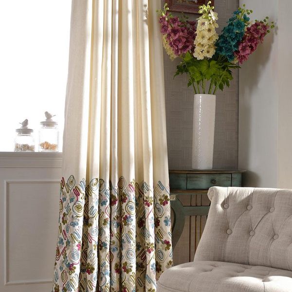 

curtain & drapes powder blue curtains for living dining room bedroom tone-simple modern fashion fresh girl wool embroidery cotton and