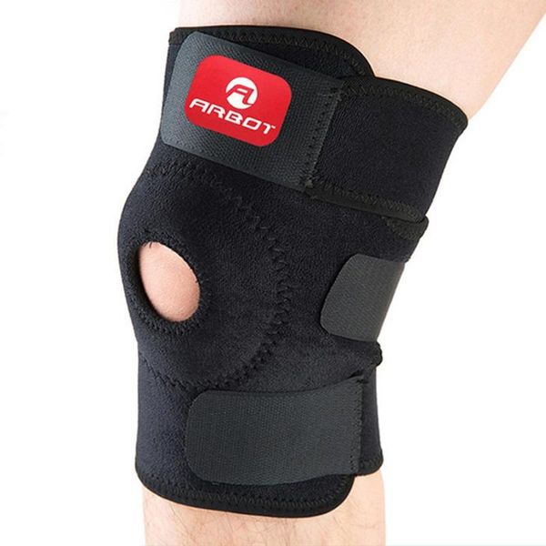 

elbow & knee pads 1pc sports pad support brace running adjustable breathable antislip patella guard protector safety, Black;gray