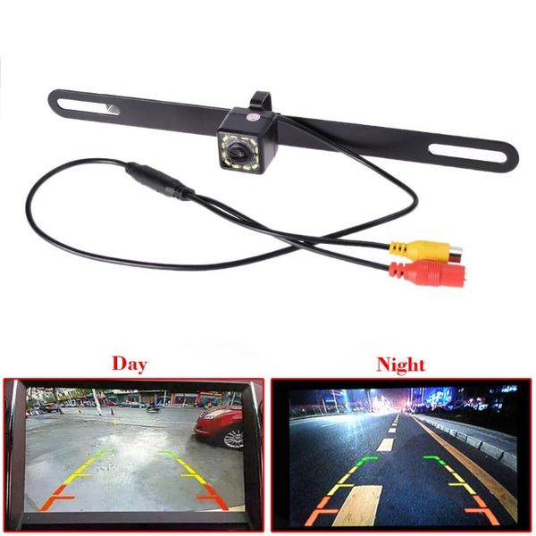 

car rear view cameras& parking sensors waterproof night vision 12 ir led camera license plate frame back up