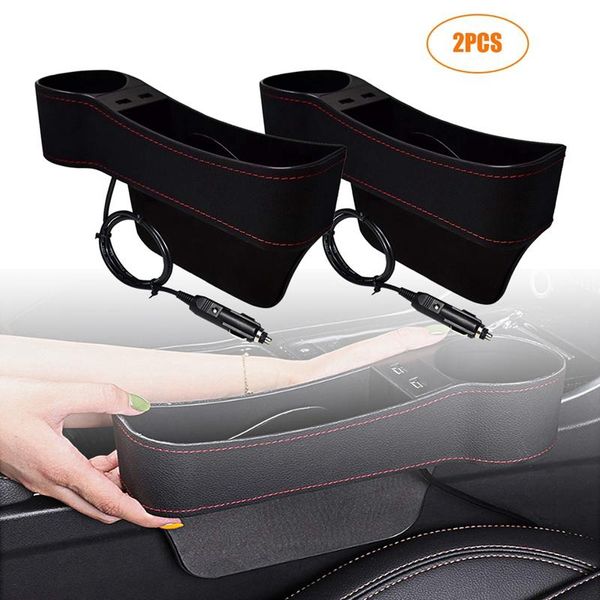 

car organizer seat spaceorganizer,universal storage box case phone holder with usb charging for driver and passenger side
