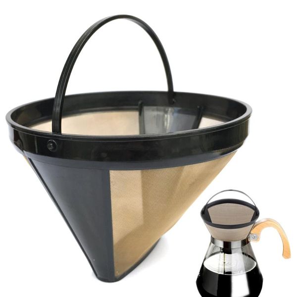 

coffee filters reusable pour over filter paperless handle tea drip portable strainer kitchen tool