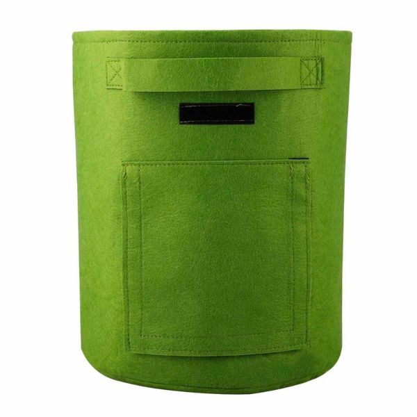 

planting bucket decoration bag flower pot garden tools non-woven durable 10 gallons green double door environmental diy grow planters & pots