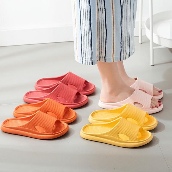 

slippers outdoor bathroom women summer beach eva soft sole slide sandals leisure men indoor shower anti-slip shoes muti-color, Black