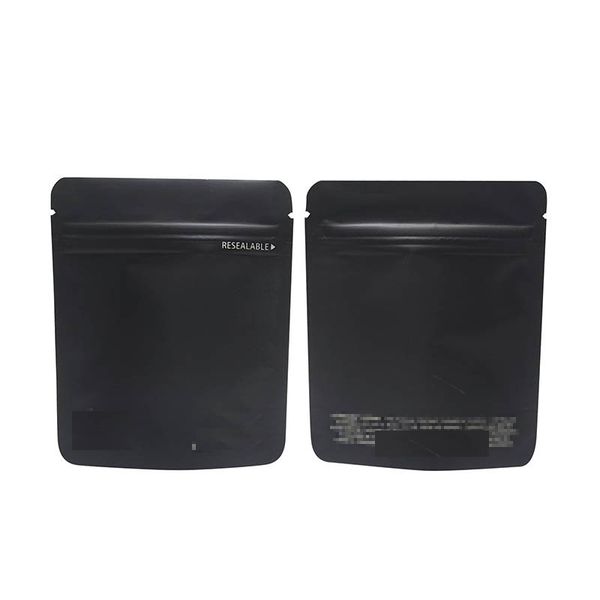 

zip black matte bags lock custom sealed mylar bags 10.5*12.5cm stand up safe aluminum foil food storage baggie for foods candy accessories e