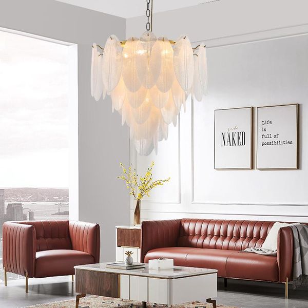 

pendant lamps european and american style household chandelier master bedroom art lamp villa model room all copper light luxury