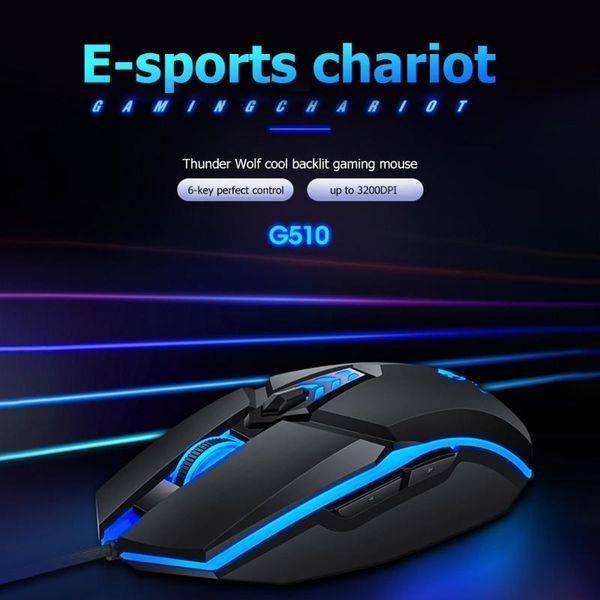 

usb wired gaming mouse 3200dpi adjustable lighting optical ergonomic mice office notebook pro gamer