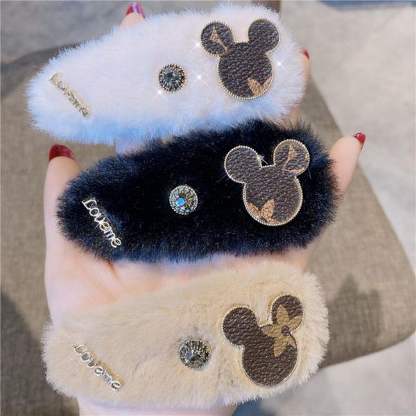 

hair clips & barrettes 3pcs autumn winter imitation hairpin with bangs broken side clip back of head word mouse, Golden;silver