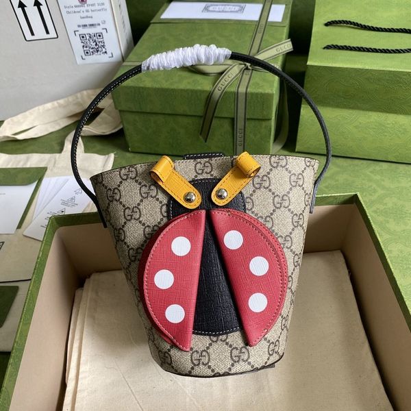 

wholesale 2021 net red fashion ladybug stick cloth cartoon bucket bag women's single shoulder slung leisure round luxuryss designerss y