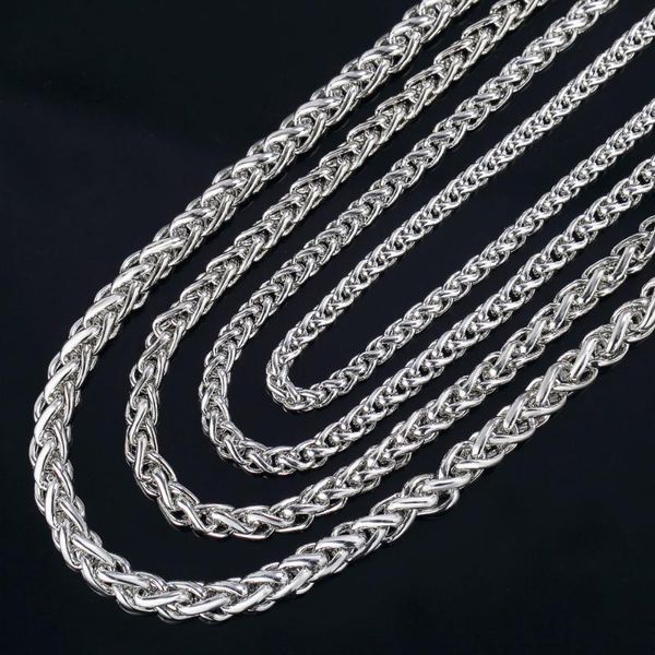 

chains twisted rope chain necklace for women men hip-hop singer jewelry 50cm long gold silver color neckalce charms jewellery s169
