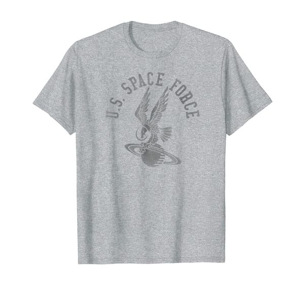

u.s. space-force eagle on saturn armed forces t-shirt, White;black