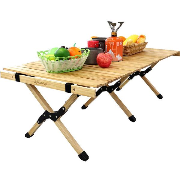 

desk table folding wood picnic outdoor camping egg-roll for hiking self-driving camp furniture
