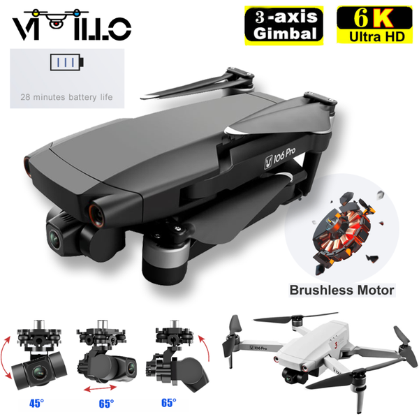 

pro gps drone 3 axis gimbal 4k/6k professional dual camera 5g wifi fpv dron flight 28 mins brushless motor rc quadcopter drones