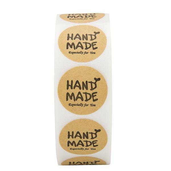 

wall stickers round natural kraft handmade scrapbooking for package adhesive thank you sticker seal labels stationery