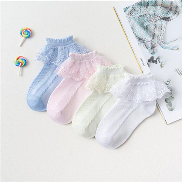 

socks summer fashion kids baby girl ruffle sock cute frilly toddle designer white pink lace kid for girls, Pink;yellow