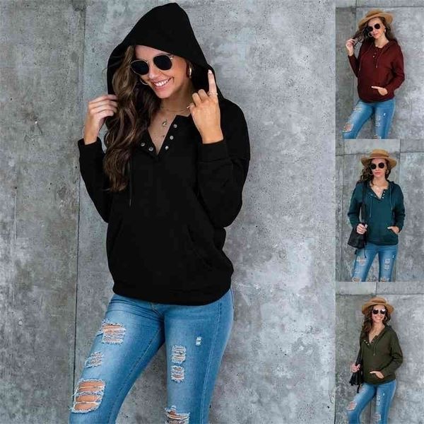 

autumn 2021 fashion solid color women's hoodie sweater, Black