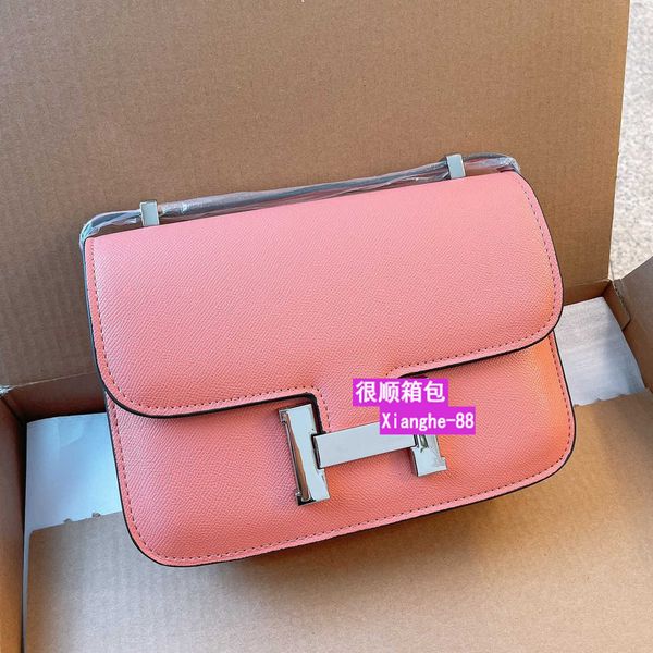 

wholesale women's bag slung style shoulder h aijia pure color fashion cowhide small square bag luxuryss designerss yw