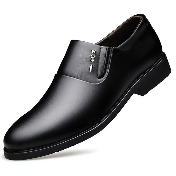 

dress shoes 2021 spring men's quality pu leather black man 38-44 office