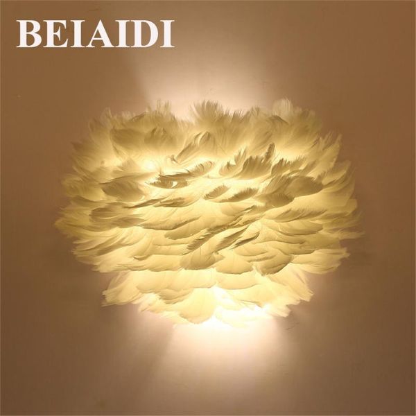 

modern led feather wall light living room bedroom bedside lamp for home decoration e14 base el aisle sconce lamps
