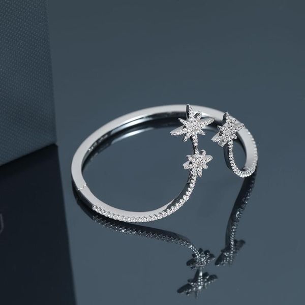 

2020 new fashion shooting star bracelets crystal irregular brand original luxury bracelets women girl gift, Golden;silver