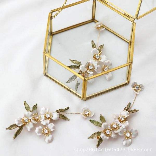 

hair clips & barrettes bridal headbands wedding accessories tiara rhinestone pearl headband women bride combs handmade accesories jewelry, Golden;silver