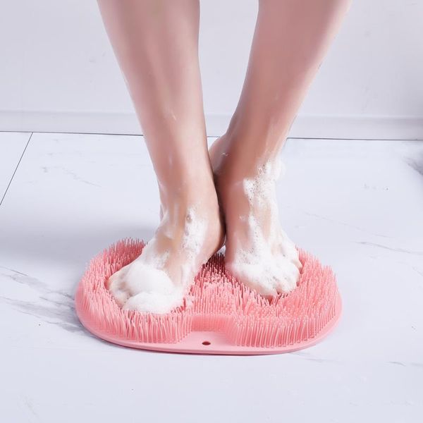 

bath mats massage tpe mat multi-function with suction cup brush back foot anti slip for shower