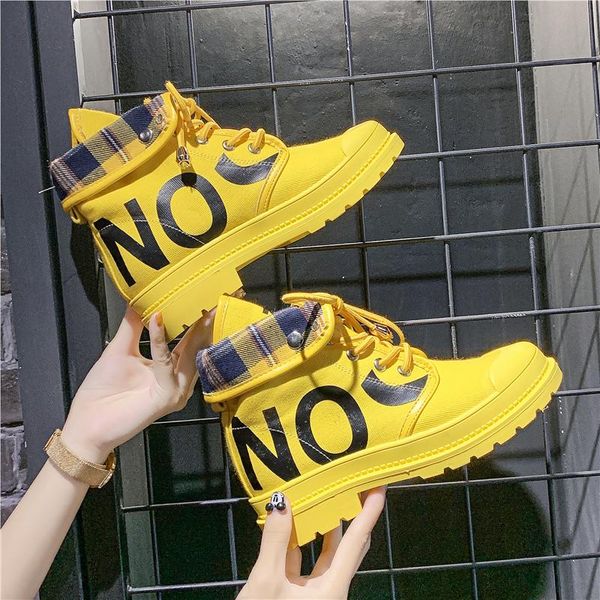 

boots women lightweight casual canvas shoes high-fashion comfortable yellow flat wild sports breathable ronglai, Black