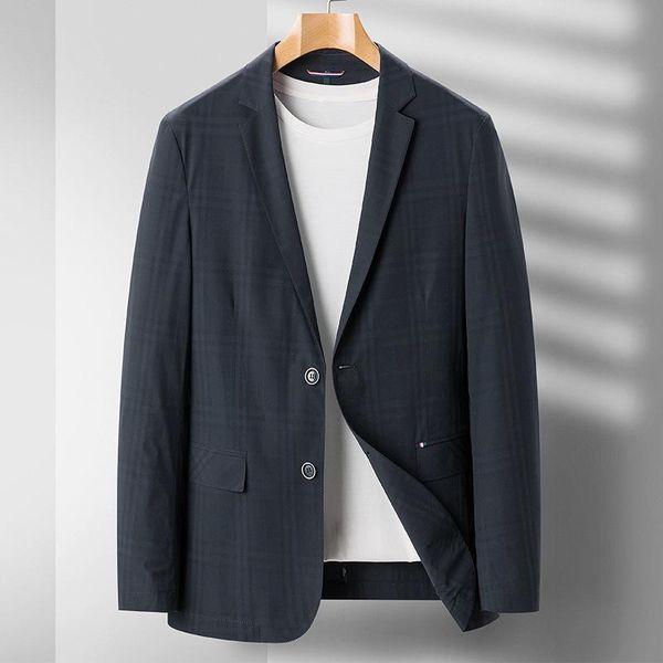 

thin blazer male 2021 spring and autumn business slim fit plaid small suit casual west single men's suits & blazers, White;black