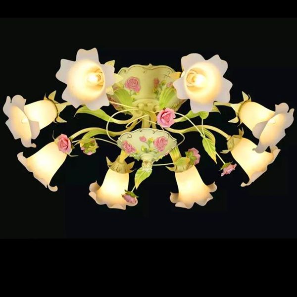 

ceiling lights lamps korean pastoral style american living room bedroom light warm romantic wedding princess cl