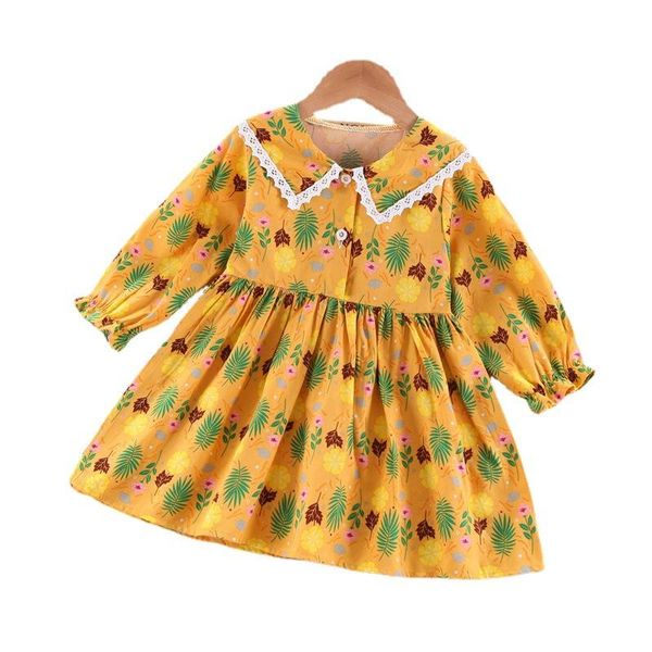 

girl's dresses spring autumn baby girls clothes children fashion cotton cute dress toddler casual costume infant clothing kids sportswe, Red;yellow