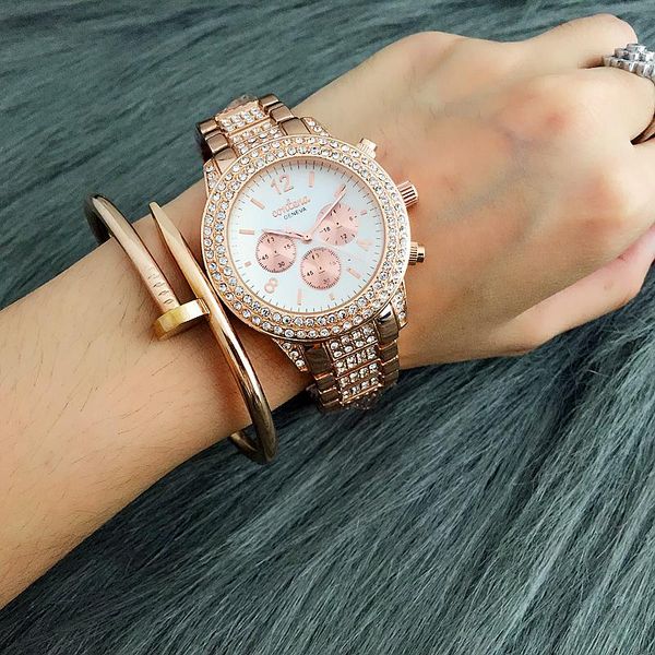 

wristwatches 2021 sell contena brand women watch alloy steel fashion luxury diamond watches quartz female ladies saati, Slivery;brown