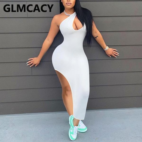 

casual dresses solid one shoulder bodycon party club dress, Black;gray