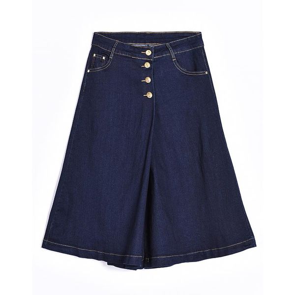 

women's pants & capris 2021 summer autumn cropped wide leg trousers skirt casual plus size 26-40, Black;white