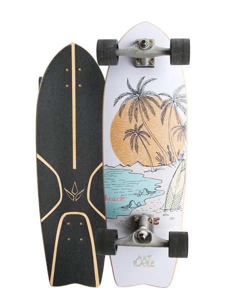 

land carver 2.0 surfboard 25x82cm surf skate carving skateboard steering dancing truck deep foot nest non pedaling maple skateboarding