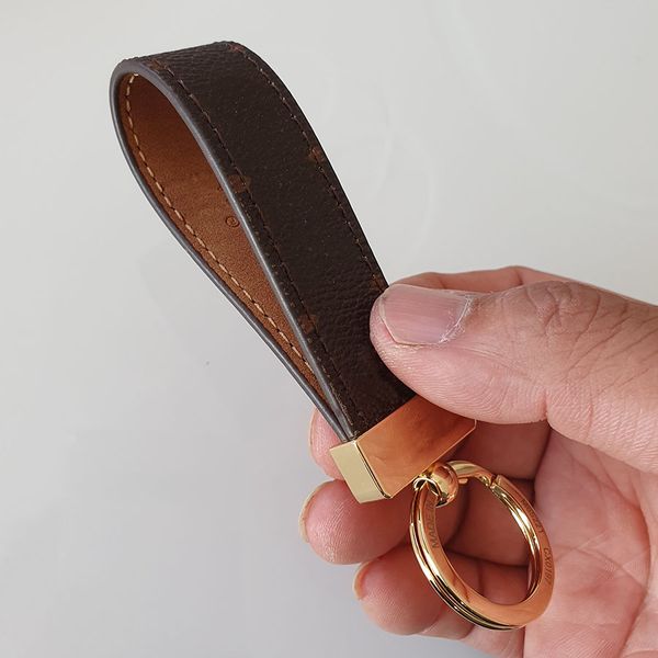 

high qualtiy leather keyring holder brand keychain designers men women car bag key chain with box, Silver