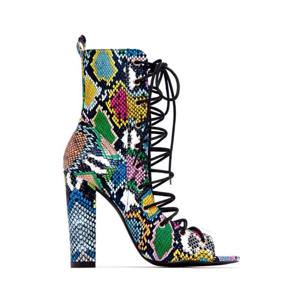 

boots chalaza coarse heel sandals, Black