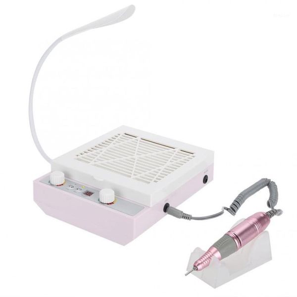 

manicure vacuum cleaner multi-functional electric nail drill machine dust suction collector led light 100-240v tools1, Silver